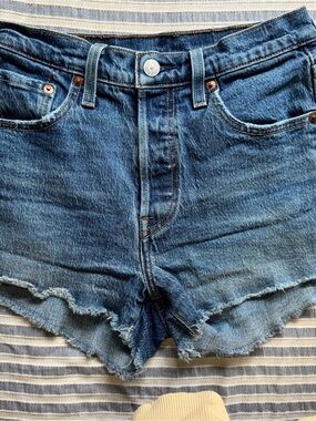 Classic High-Rise Denim Cutoff Shorts - Blue by Levis